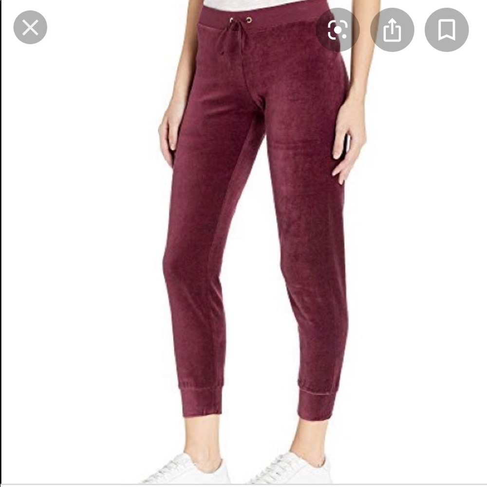 Juicy Couture Velour Zuma Jogger Pant- Wine (NWT)